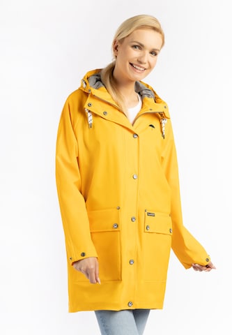 Manteau fonctionnel Schmuddelwedda en jaune : devant