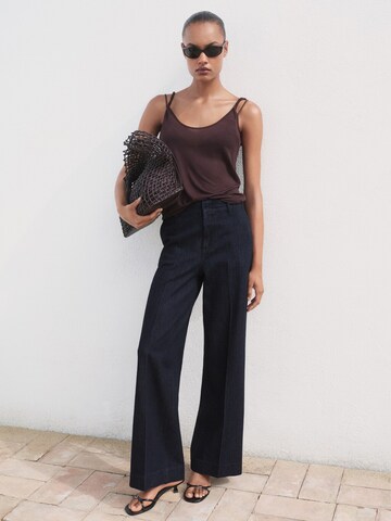 Wide Leg Jean 'ALBA' MANGO en bleu
