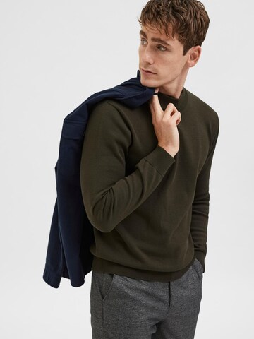 Pull-over 'Robert' SELECTED en vert