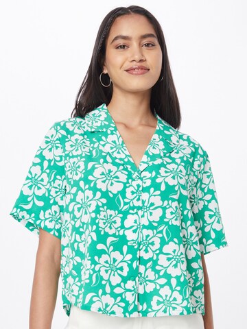 Monki Blouse in Groen: voorkant