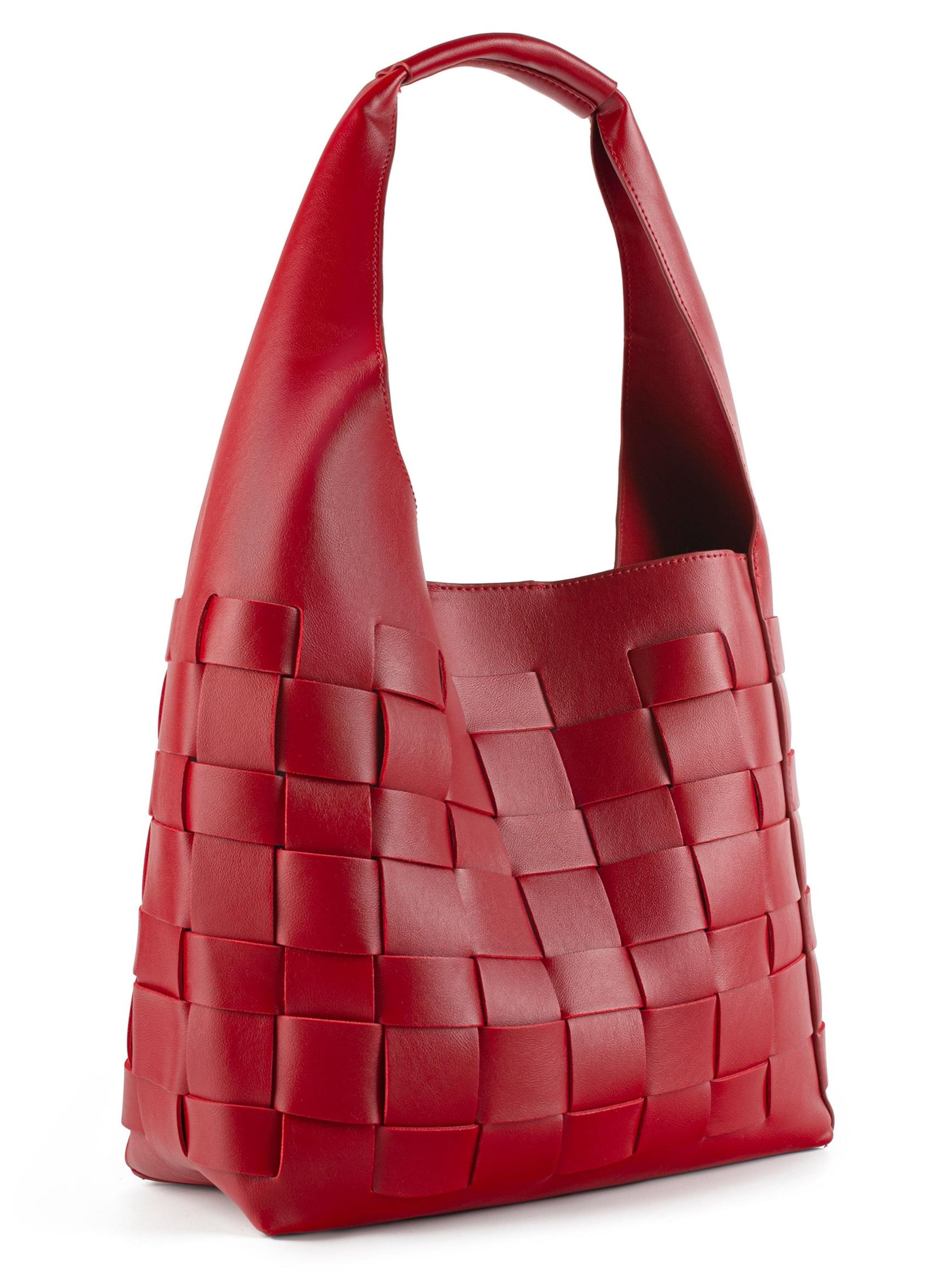 L37 HANDMADE SHOES Handtasche 'BIG UNIVERSE'‌‌‌‌‌‌‌ in Rot: Vorderseite