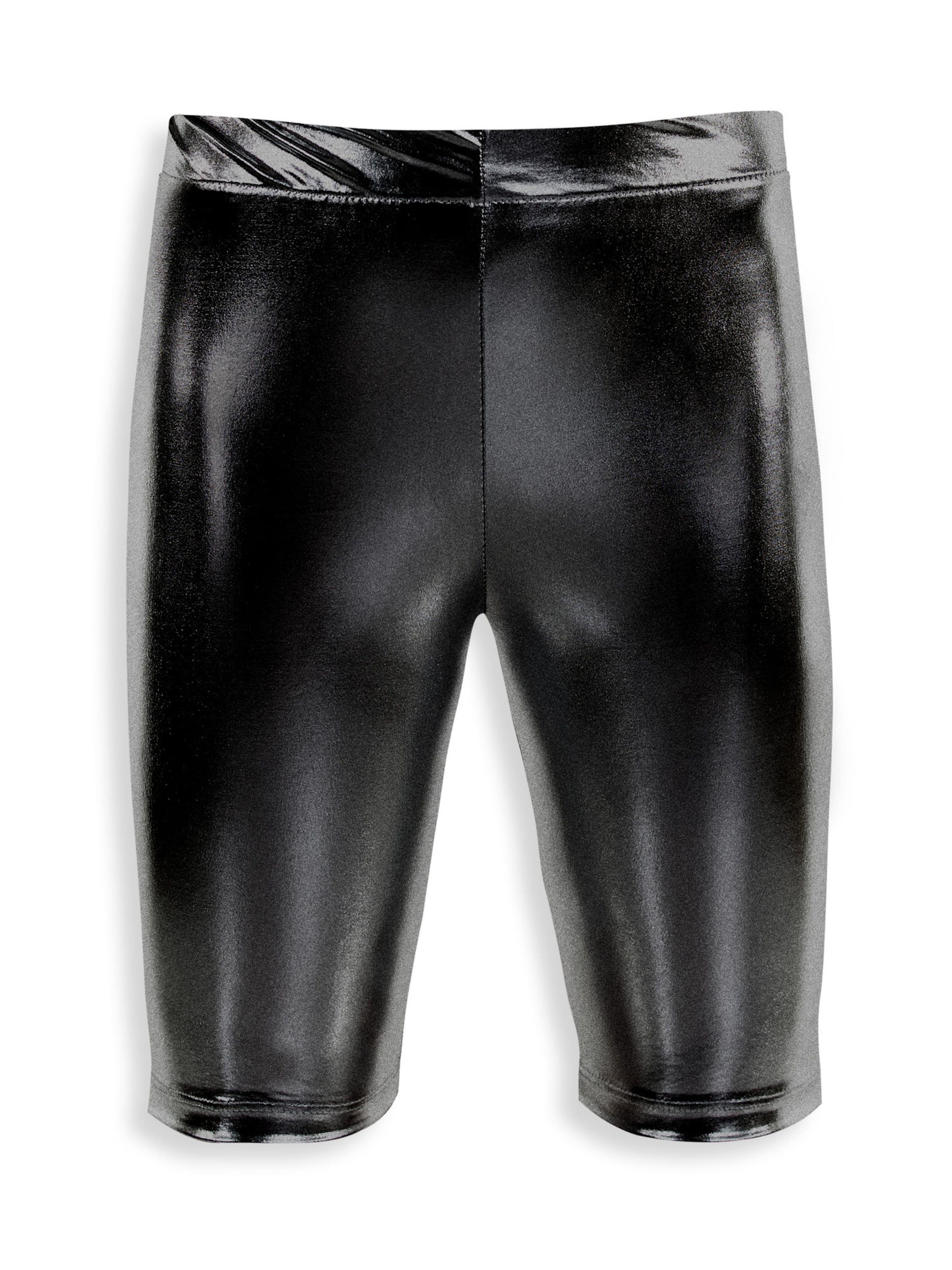 Denokids Skinny Leggings ' Above Knee ' in Black: front