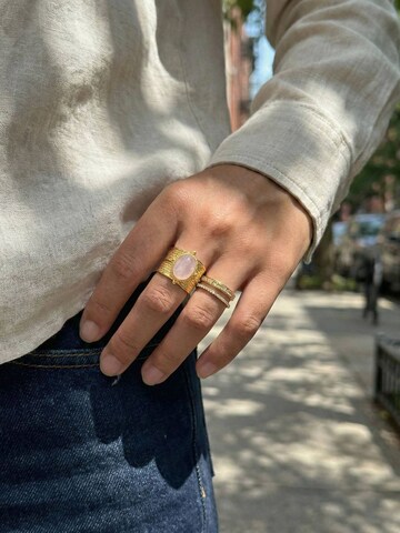 Nemomatheo Ring 'Sparkle Duo – Eleganter Doppelring' in Gold