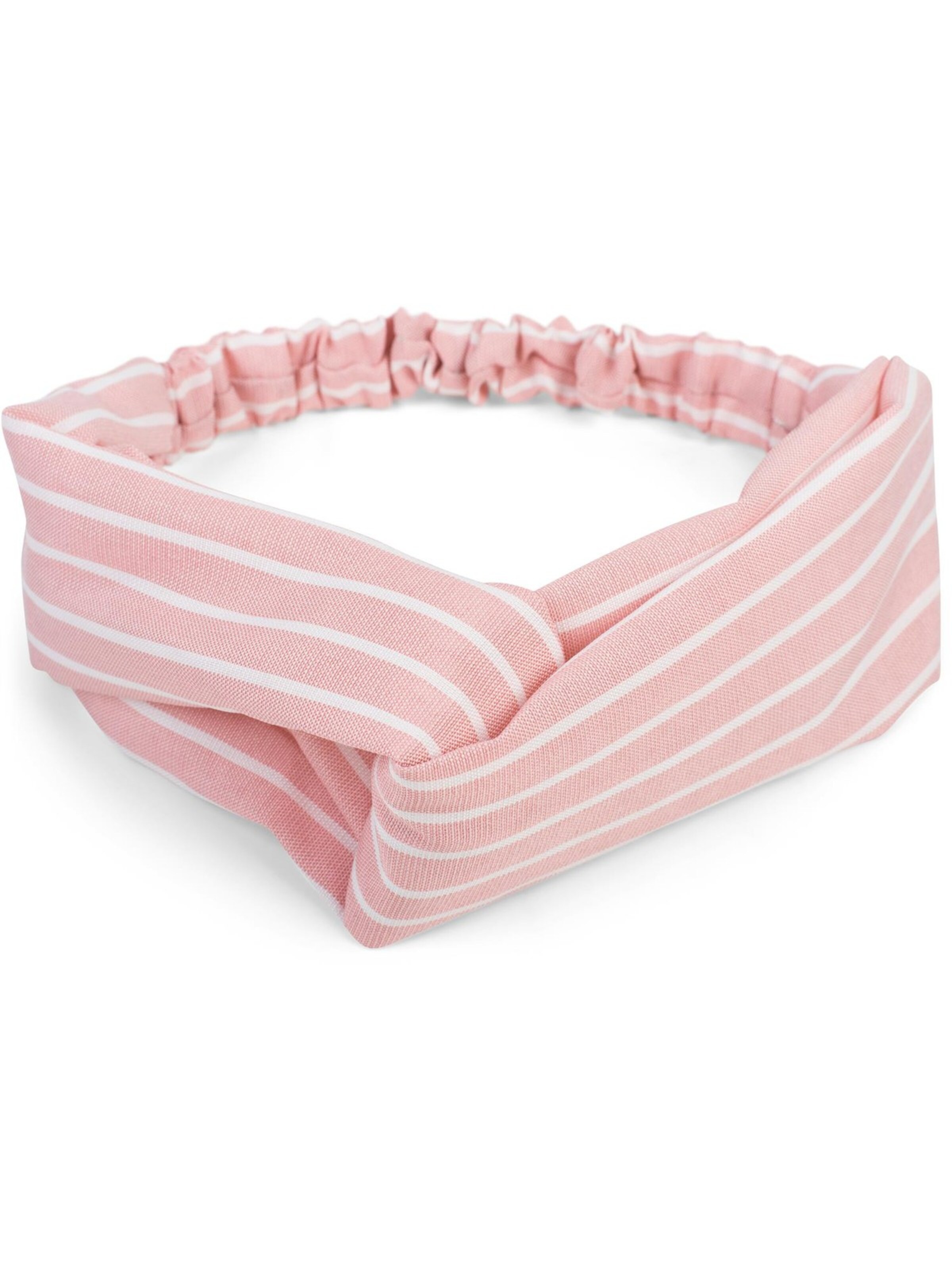 styleBREAKER Haarschmuck 'Haarband mit Streifen Muster und Twist Knoten'‌‌‌‌ in Pink: Vorderseite