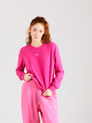 Sweat de sport 'One' NIKE en rose : devant