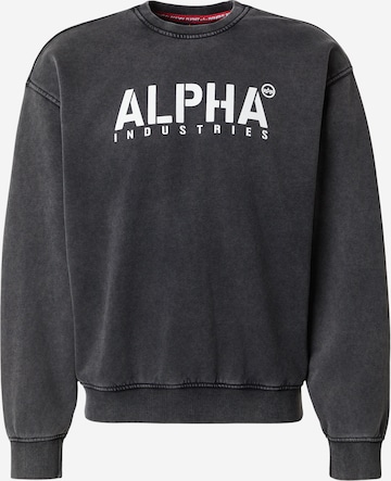 ALPHA INDUSTRIESSweater majica - crna boja: prednji dio