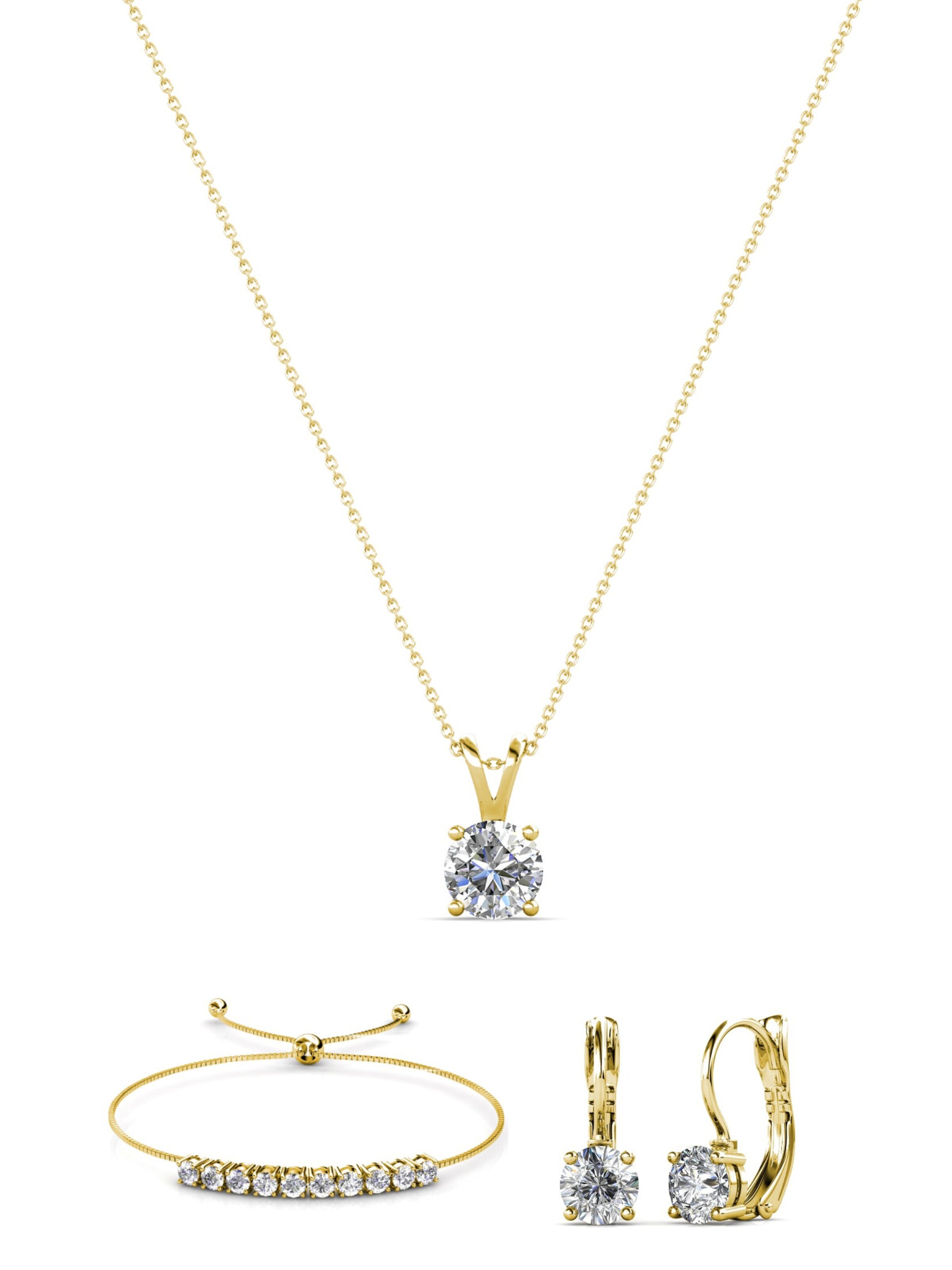 Ella Eisvogel Schmuckset 'Mia Round Vernice' in Gold