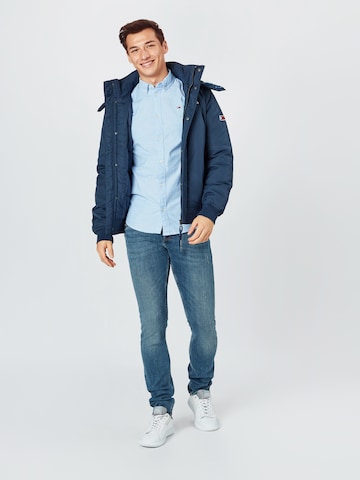 Tommy Jeans Slim fit Overhemd in Blauw