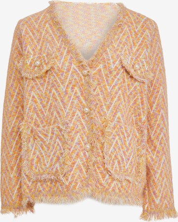 NALLY Knit Cardigan in Orange: front