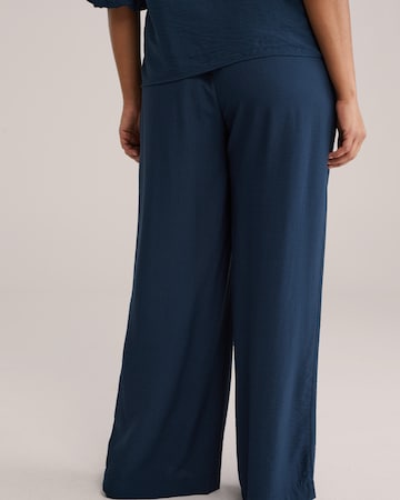 mėlyna WE Fashion Plačios klešnės Kelnės