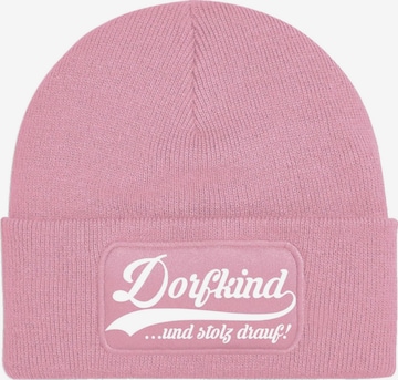 Youth Designz Mütze 'Dorfkind' in Pink: Vorderseite