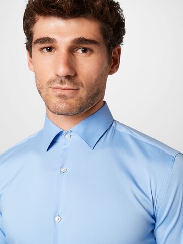 HUGO Slim fit Button Up Shirt 'Kenno' in Blue