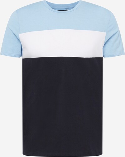 BURTON MENSWEAR LONDON Shirt in de kleur Nachtblauw / Lichtblauw / Wit, Productweergave