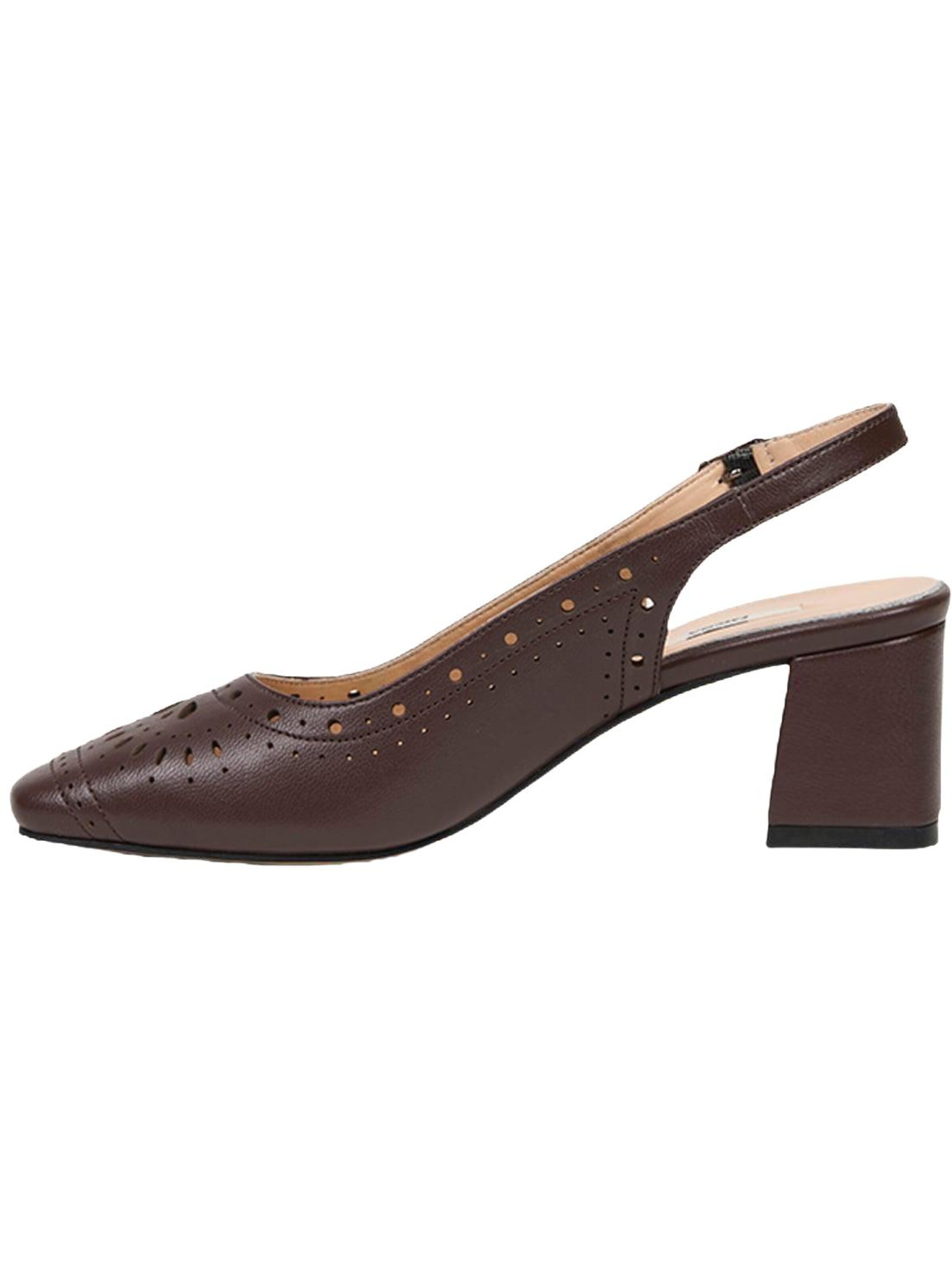 Desa Slingpumps 'Blockabsatz-Schlupf' in Bruin