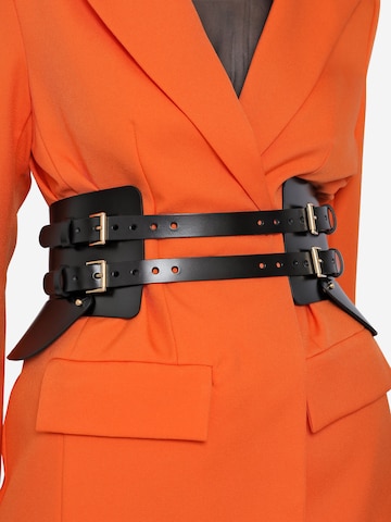 Haute Cuir Riem 'Peplum Maia Corset Belt' in Zwart
