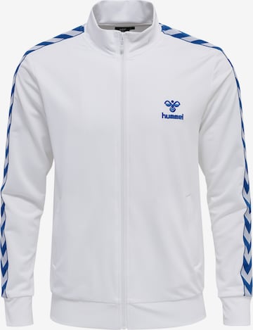 Hummel - Sudadera con cremallera 'Nathan 2.0' en blanco: frente