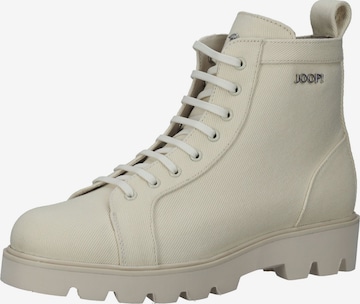 JOOP! Lace-Up Ankle Boots in Beige: front