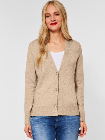 STREET ONE Gebreid vest in Beige: voorkant