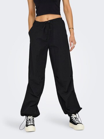 ONLY - Tapered Pantalón 'ECHO' en negro