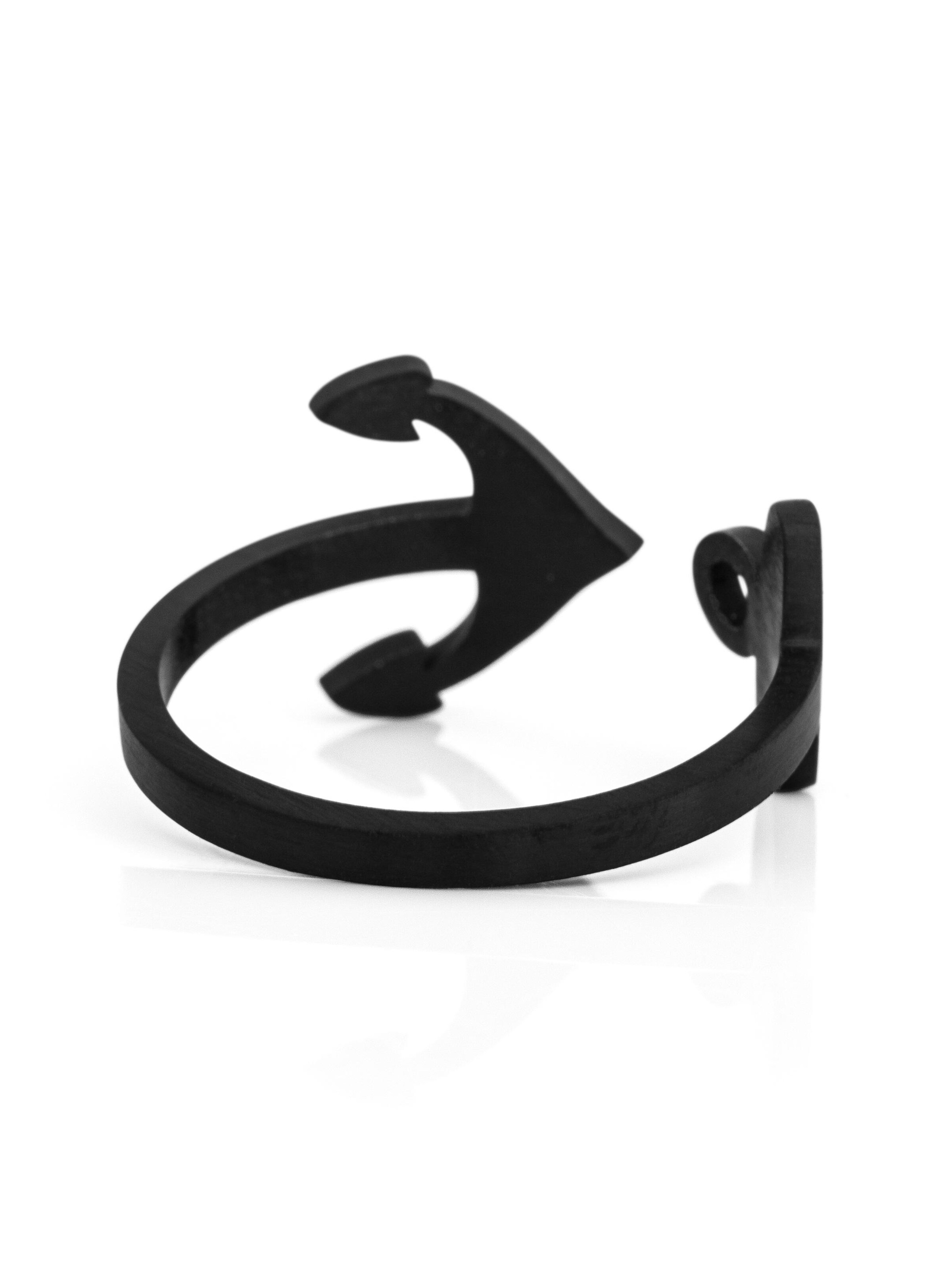 Akitsune Ring 'Anchor' in Black