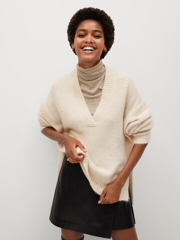 Pull-over 'Paloma' MANGO en beige : devant