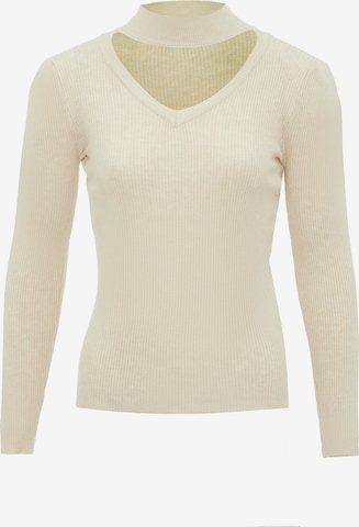 leo selection Sweater in Beige: front