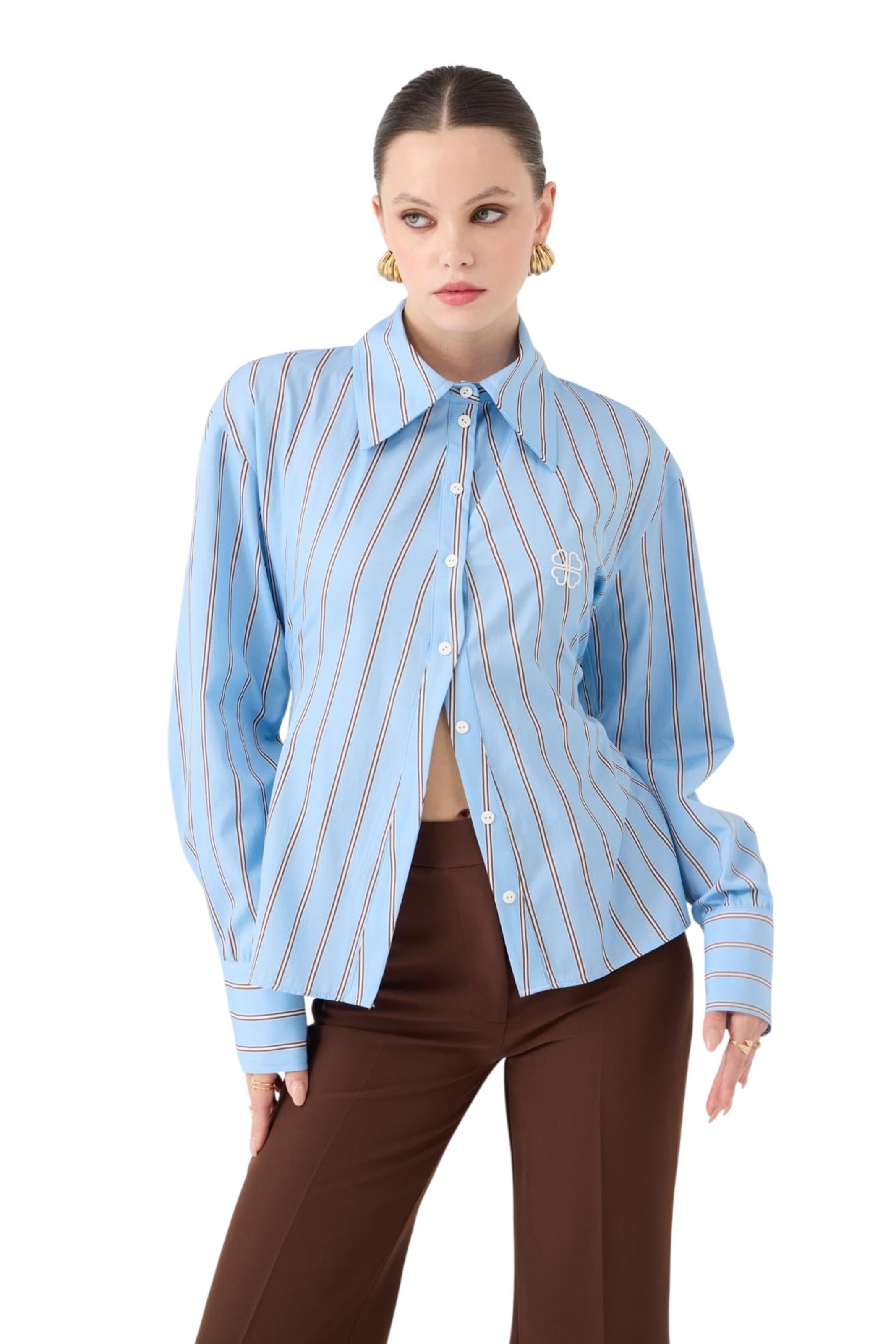 HOLLY LOLLY Blouse in Blue: front