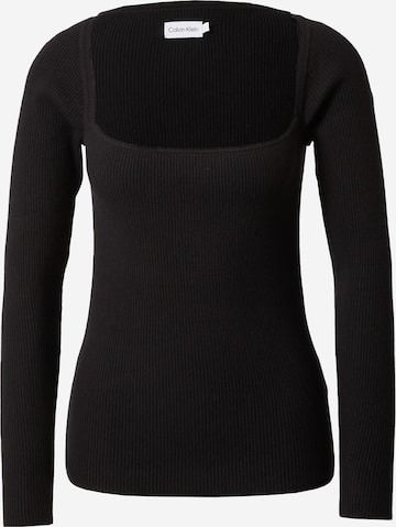 Calvin KleinMajica - crna boja: prednji dio