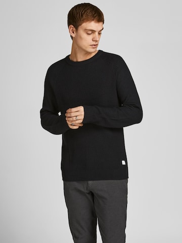 JACK & JONES Sweter 'Annel' w kolorze czarny: przód