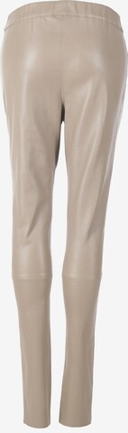 Maze Skinny Lederhose in Braun