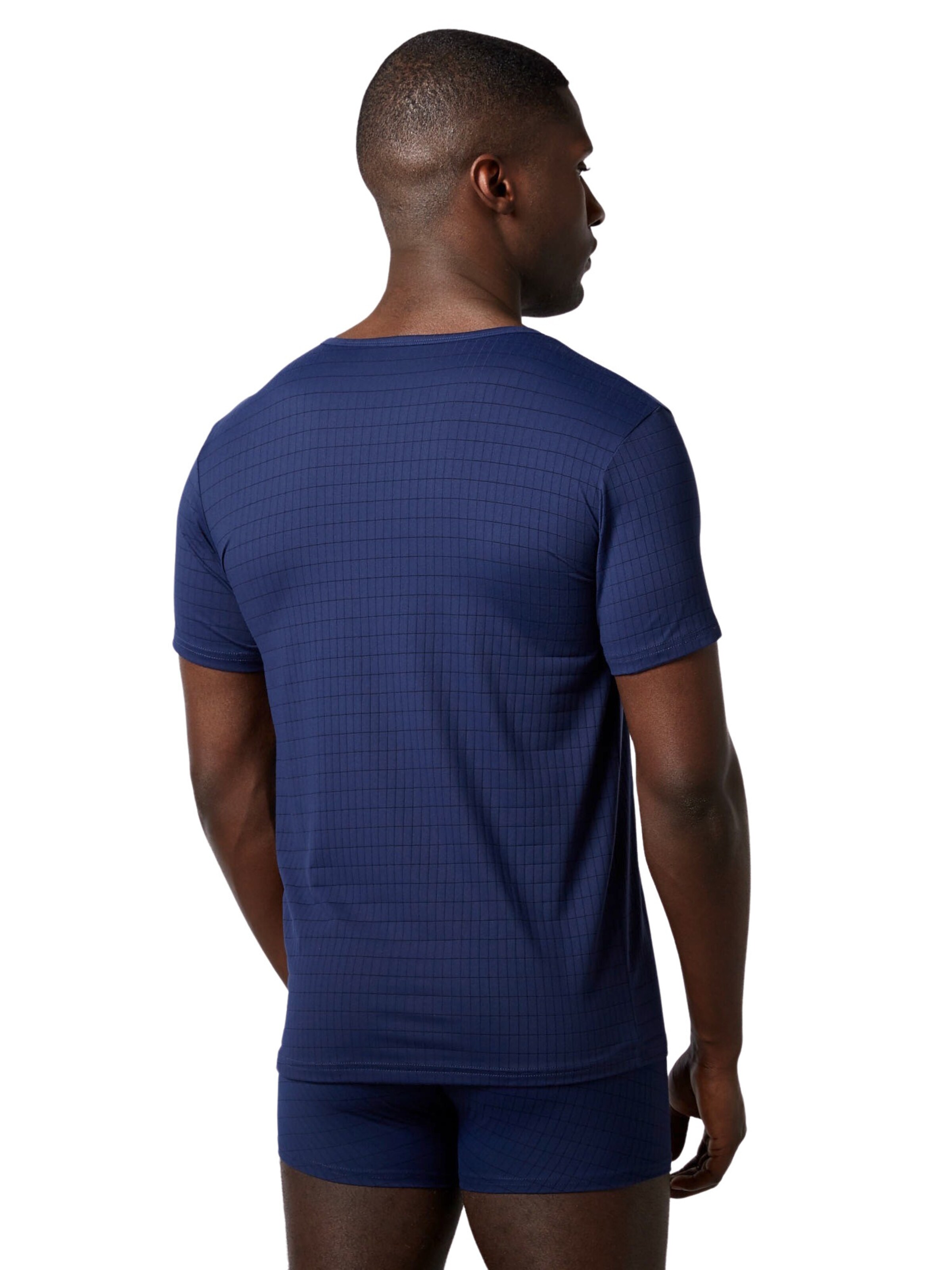 T-Shirt 'Check Line 2.0' Bruno Banani en bleu