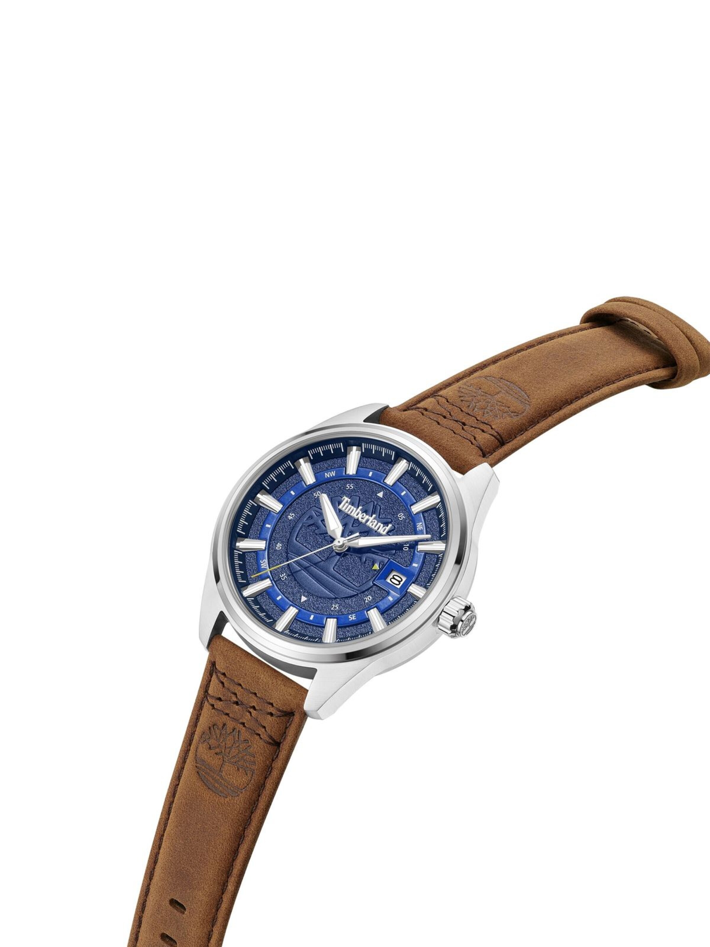 TIMBERLAND Analoog horloge 'Date watch Small Northbridge' in Bruin