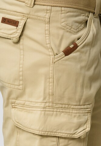 INDICODE JEANS Regular Cargo Pants 'Nicolas' in Beige