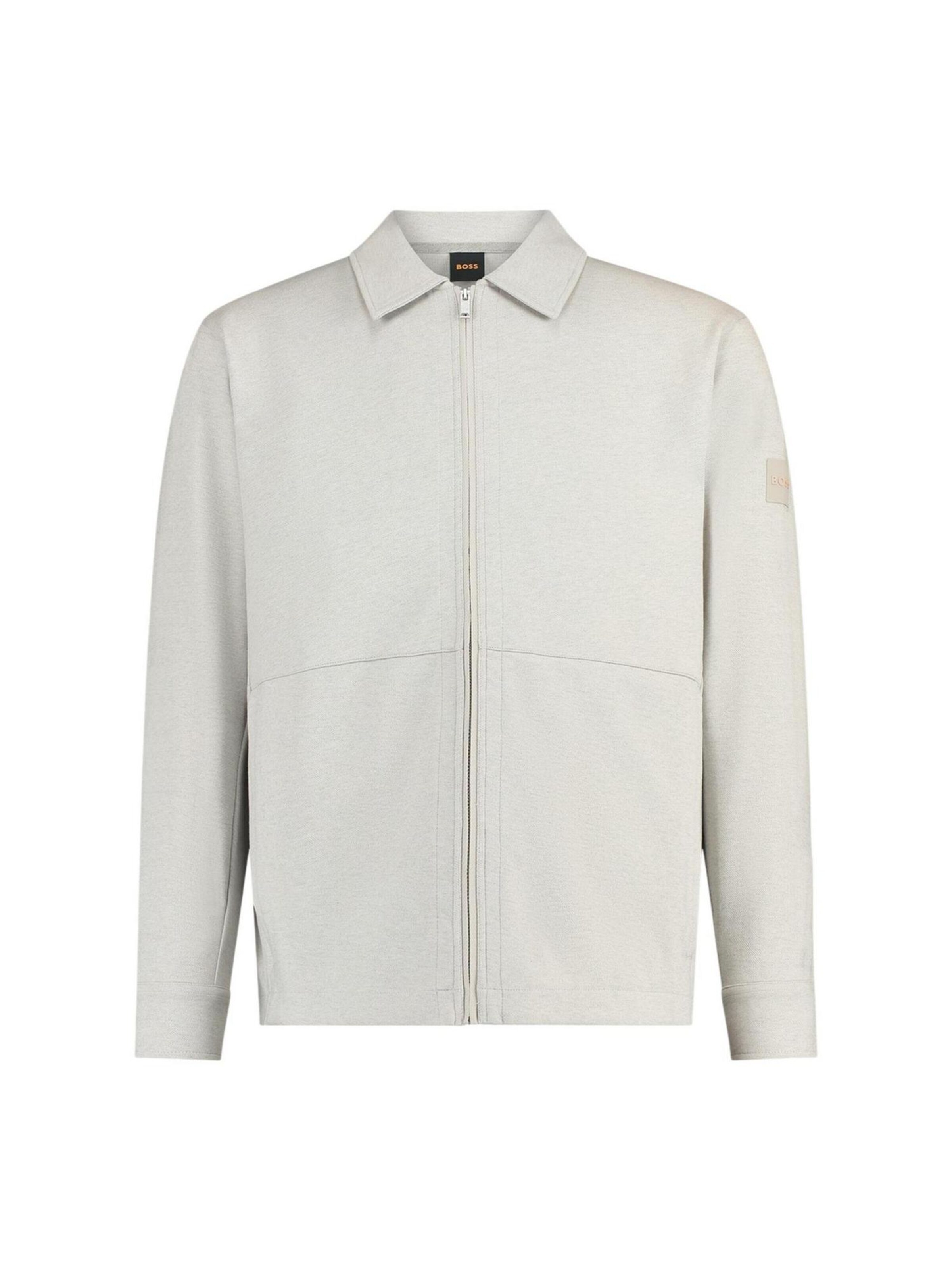 BOSS Between-Season Jacket 'Pe_Twist' in Grey: front