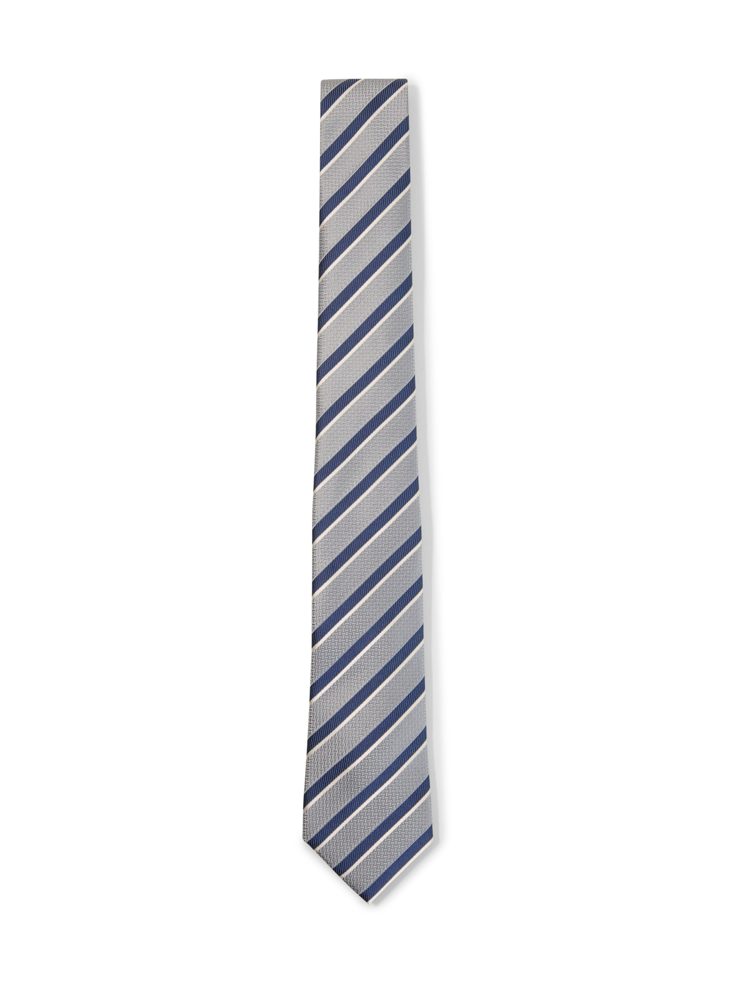 JOOP! Cravate en Taille unique en bleu marine / gris / blanc, Vue avec produit