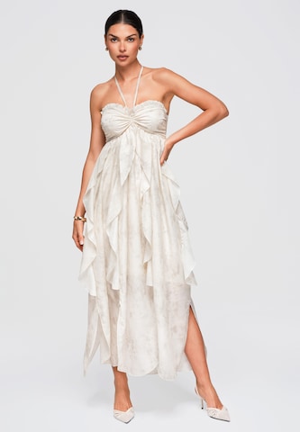 Ombre Kleid in Beige: Vorderseite