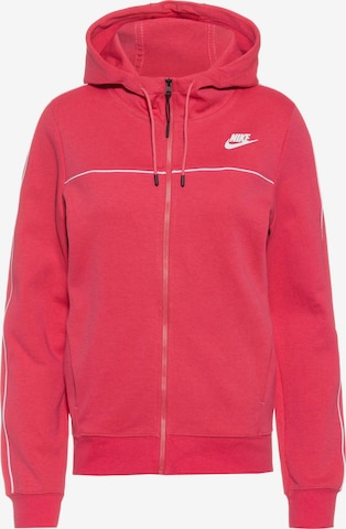 Nike Sportswear Zip-Up Hoodie in Pink: front