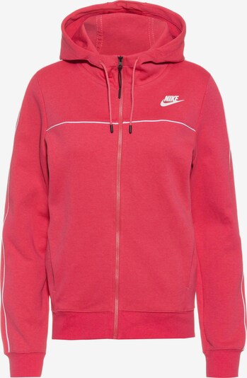 Nike Sportswear Sweatjacke in pink / weiß, Produktansicht