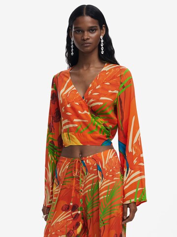 Desigual Loosefit Broek 'Wrap' in Oranje