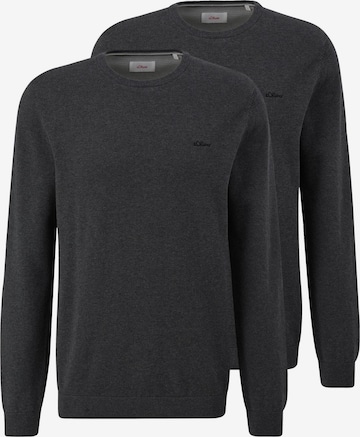 s.Oliver Pullover 'Basic' in Grau: Vorderseite