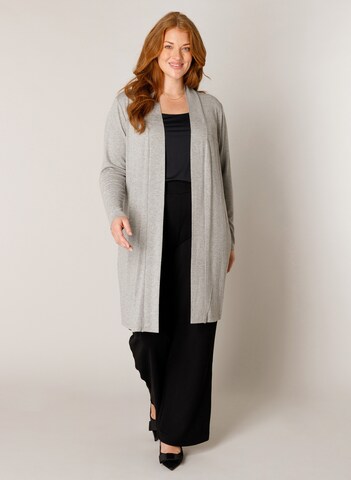 BASE LEVEL CURVY Knit Cardigan in Grey