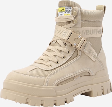 BUFFALO Ботинки на шнуровке 'ASPHA COM1 LACEUP MID' в Бежевый: спереди