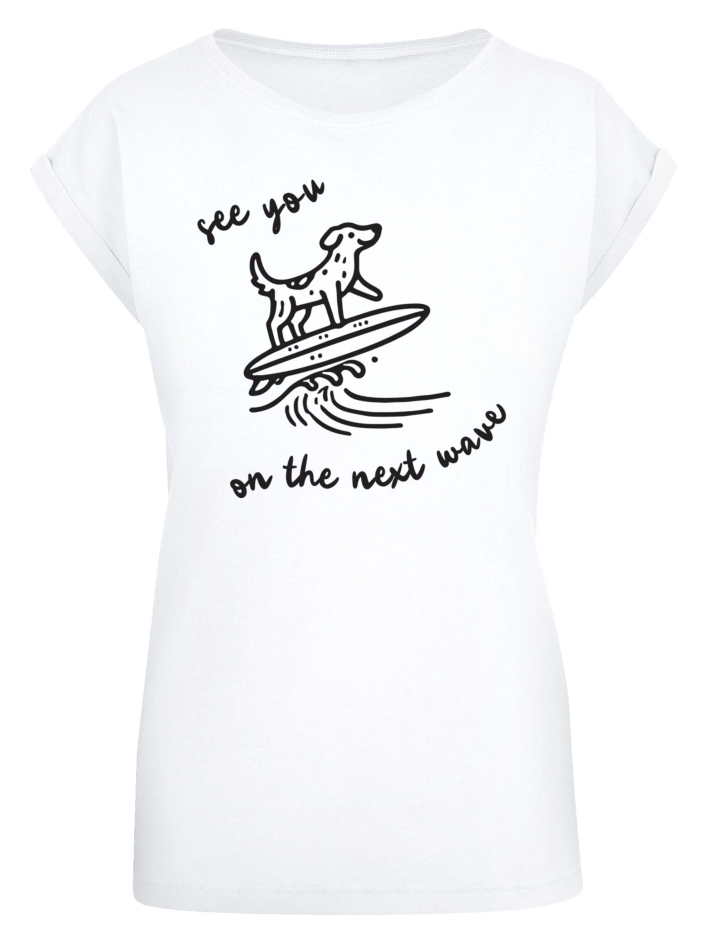 F4NT4STIC T-Shirt 'See You On The Next Wave' in Weiß: Vorderseite