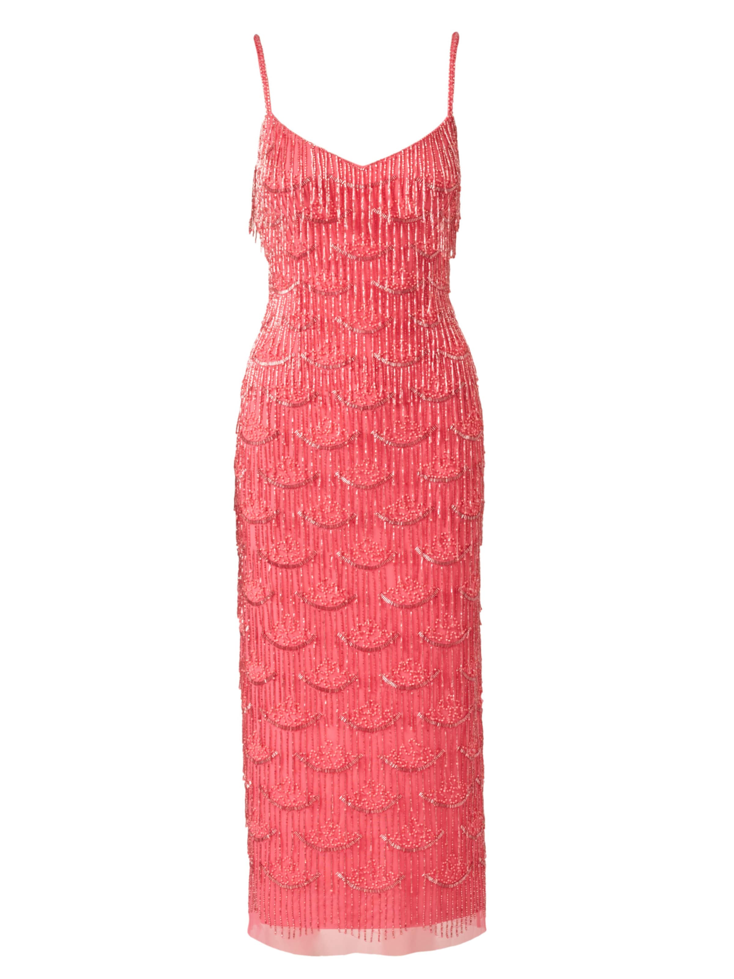 Adrianna Papell Cocktailjurk 'Beaded Ankle Dress' in Rood: voorkant