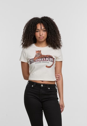 Maglietta 'Crystal Leopard' di True Religion in bianco