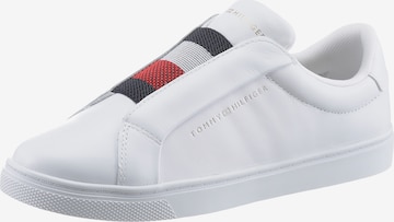 TOMMY HILFIGER Спортни обувки Slip On в бяло: отпред