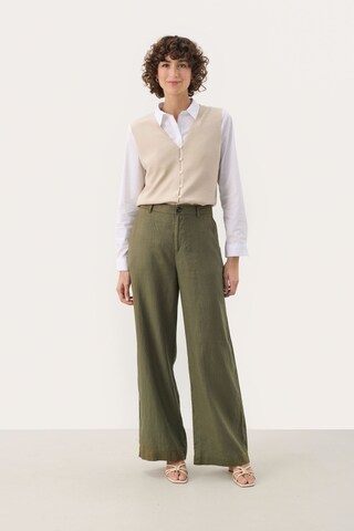 Part Two Wide Leg Hose 'Ninnes' in Grün