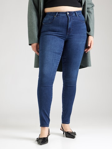 Slimfit Jeans 'CARRAY' de la ONLY Carmakoma pe albastru: față