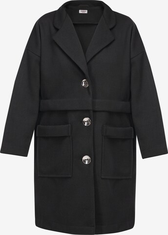 Karko Between-Seasons Coat 'Megan' in Black: front