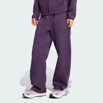 Wide leg Pantaloni sportivi 'Z.N.E.' di ADIDAS SPORTSWEAR in lilla: frontale